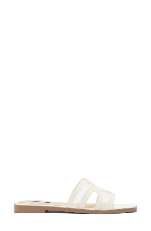 Steven New York Harlien Mesh Slide Sandal In White