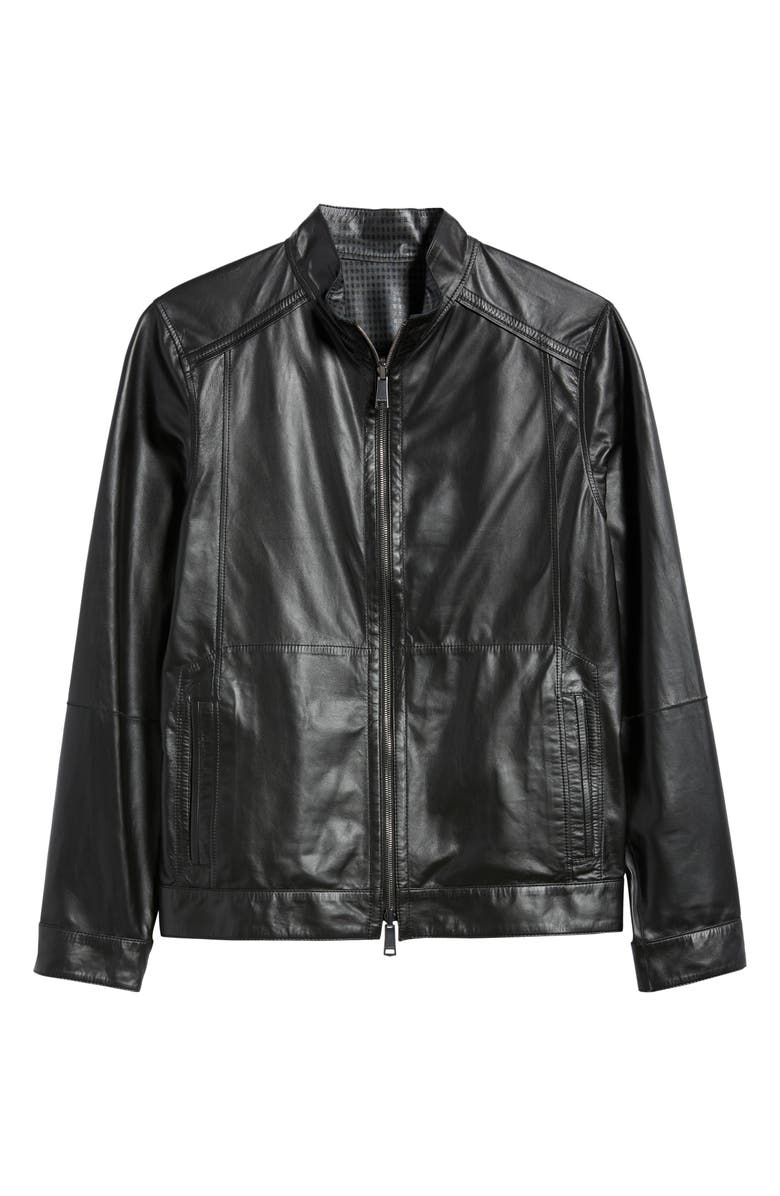 Bugatchi Reversible Leather Jacket, Main, color,
