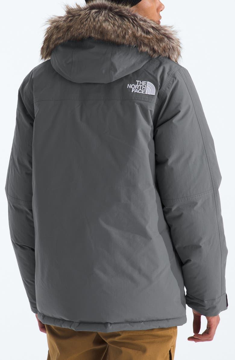 The North Face McMurdo Waterproof 600 Fill Power Hooded Down Parka with Faux Fur Trim, Alternate, color, Smoked Pearl/ Smoked Pearl