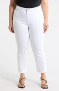 Seven7 Frayed Ankle Straight Leg Jeans