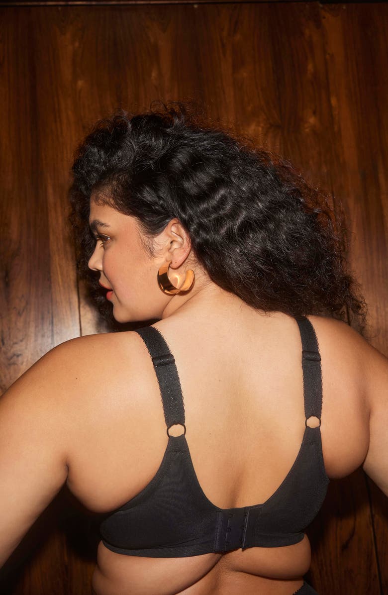 Elomi Zarla Full Figure Underwire Bra, Alternate, color, Black