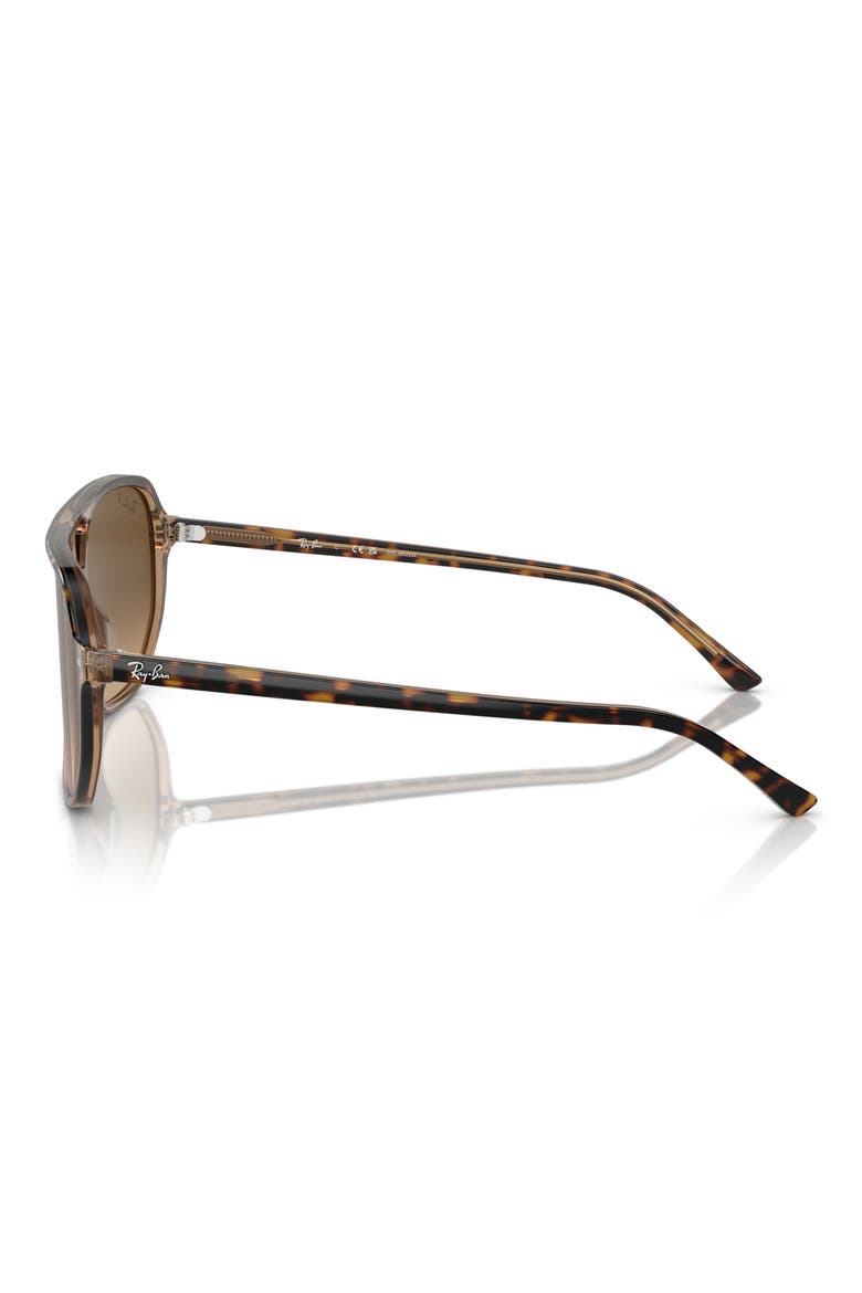Bill One 57mm Gradient Polarized Irregular Sunglasses, Alternate, color, HAVANA