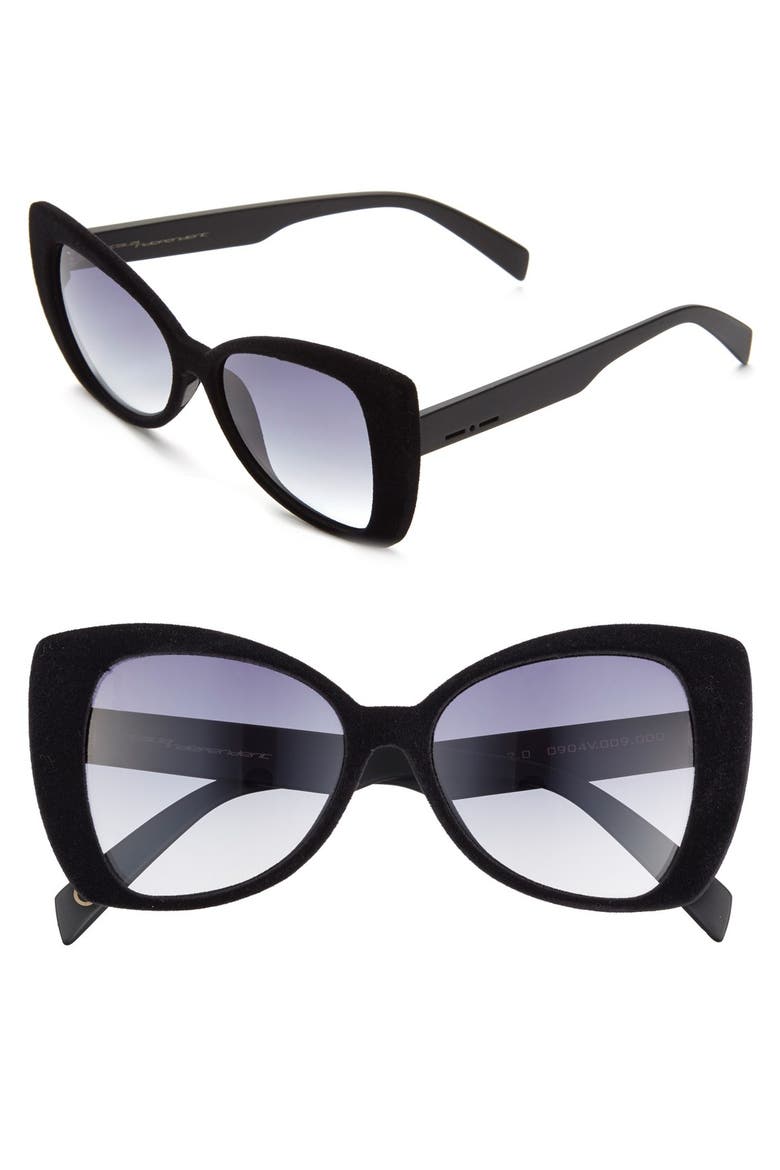 'I-V' 65mm Oversize Butterfly Sunglasses, Main, color, BLACK