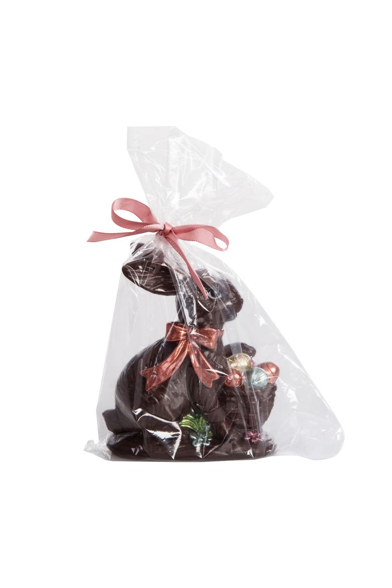 Dark Chocolate Polyresin Easter Rabbit Small Figurine 4.88", Alternate, color, Brown