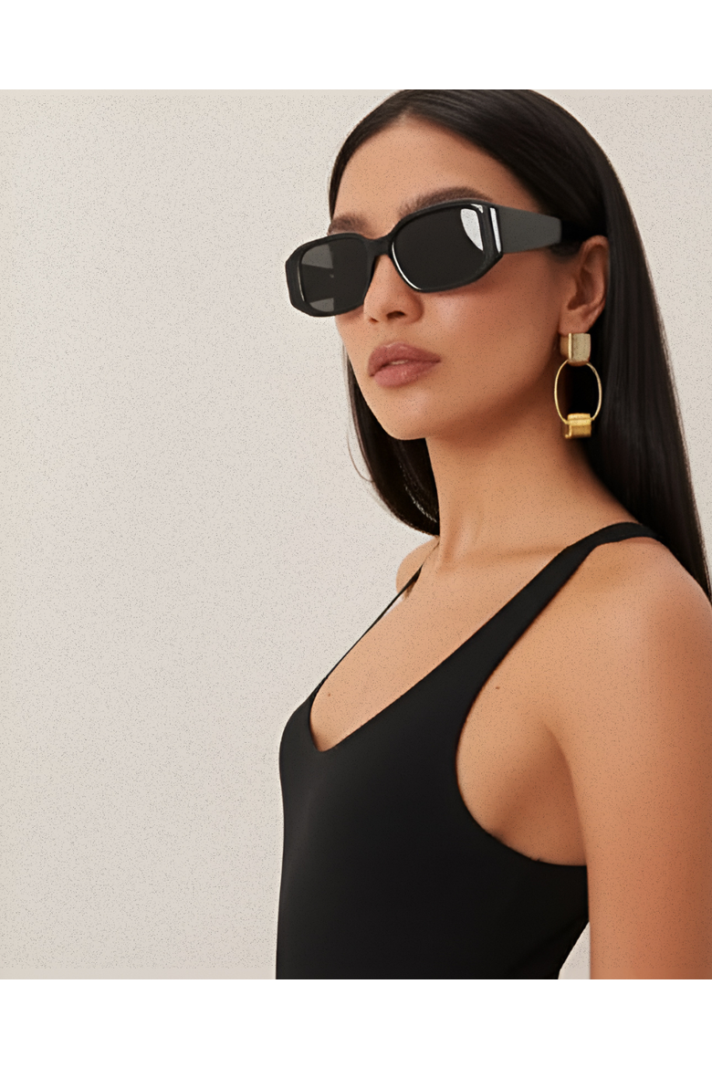Caroline 51mm Acetate Sunglasses, Alternate, color, Black