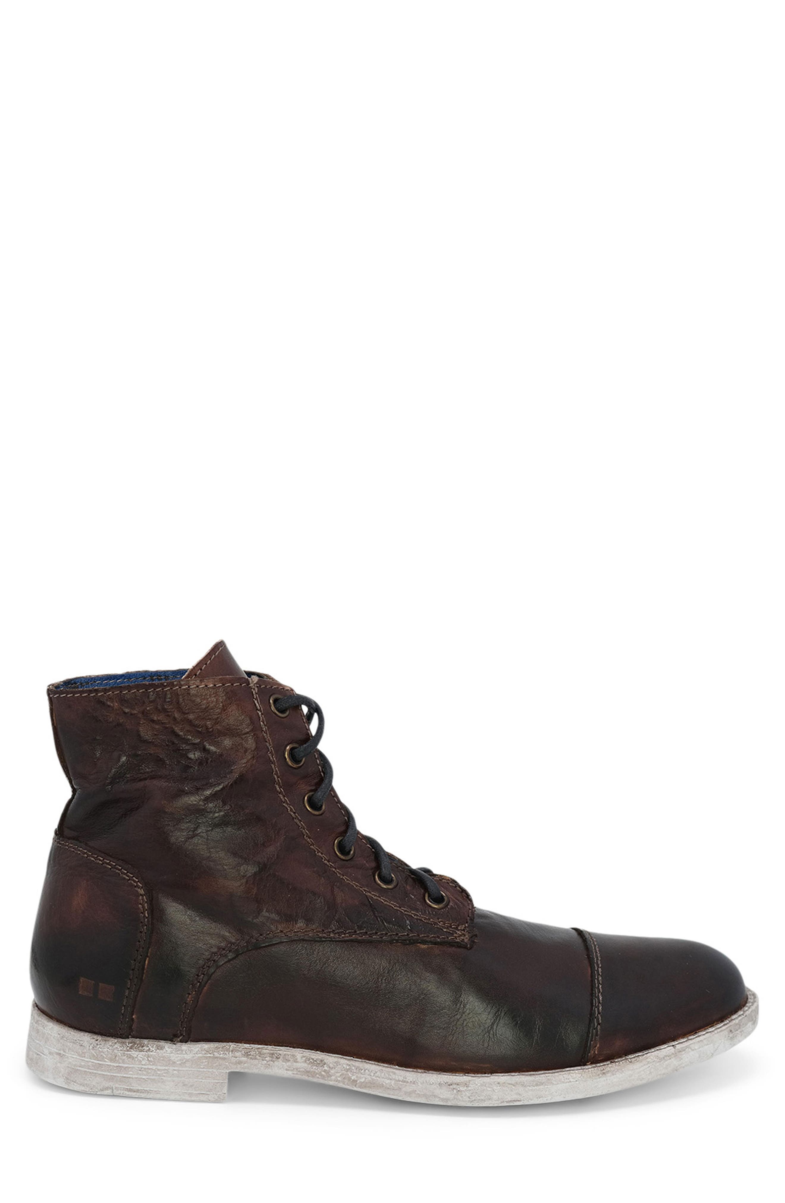 Leonardo Cap Toe Boot, Alternate, color, TEAK RUSTIC