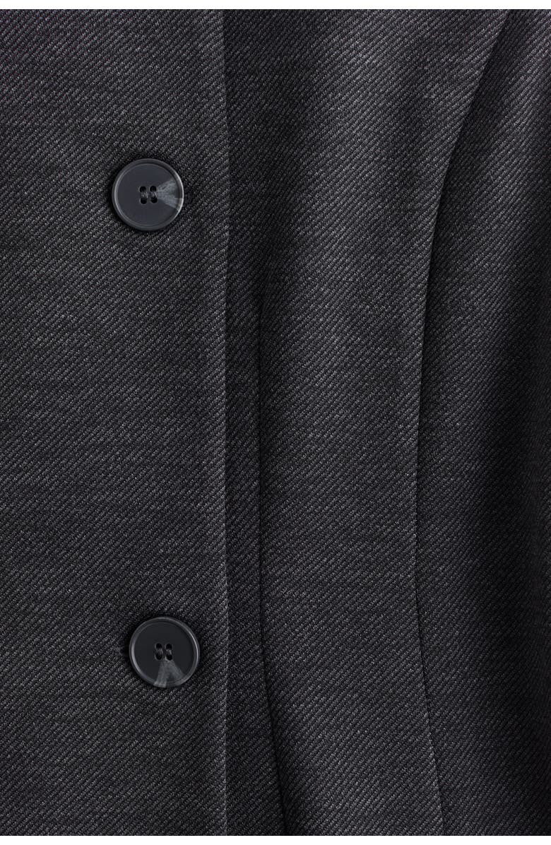 H&M Double-breasted Waistcoat, Alternate, color, Dark Gray Melange