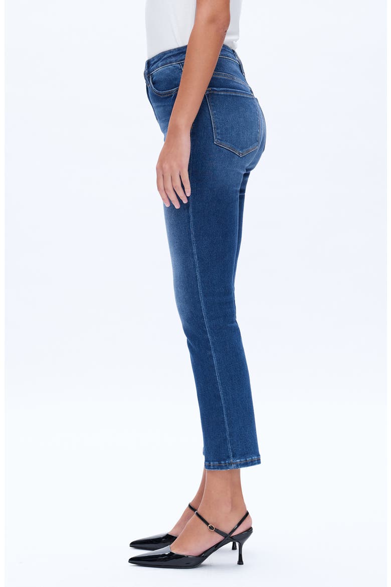 High Waist Ankle Bootcut Jeans, Alternate, color, DARK BLUE