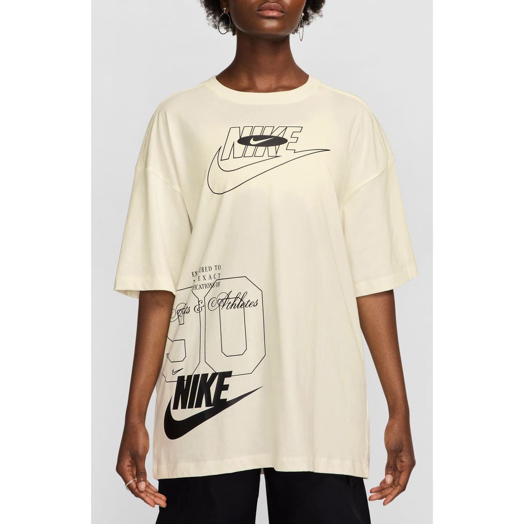 Nike Sportswear Dance Cotton Graphic T-shirt In Sail