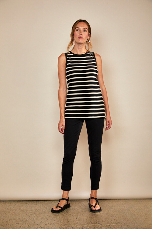 The Bshirt Rib Racer Vest In Black