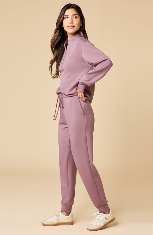 Softies Athleisure Dreamtech 1/4 Zip Jogger Set In Pink