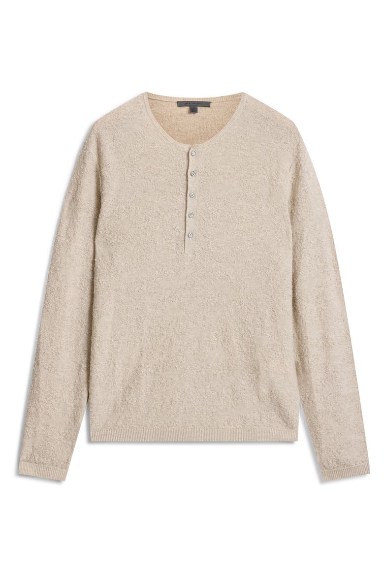 Alhandra Wool & Cashmere Henley Sweater, Alternate, color, HAY