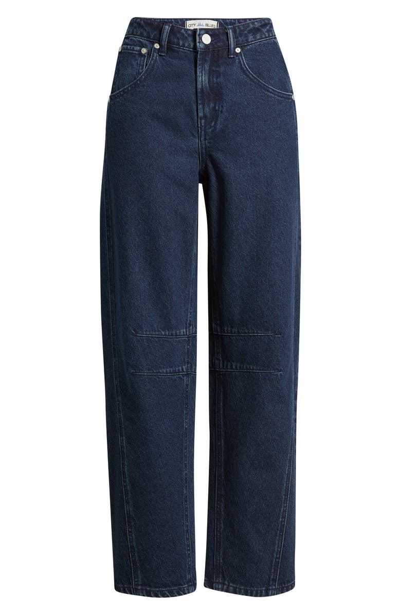 CITY BLUES High Waist Ankle Barrel Jeans, Alternate, color, Indigo