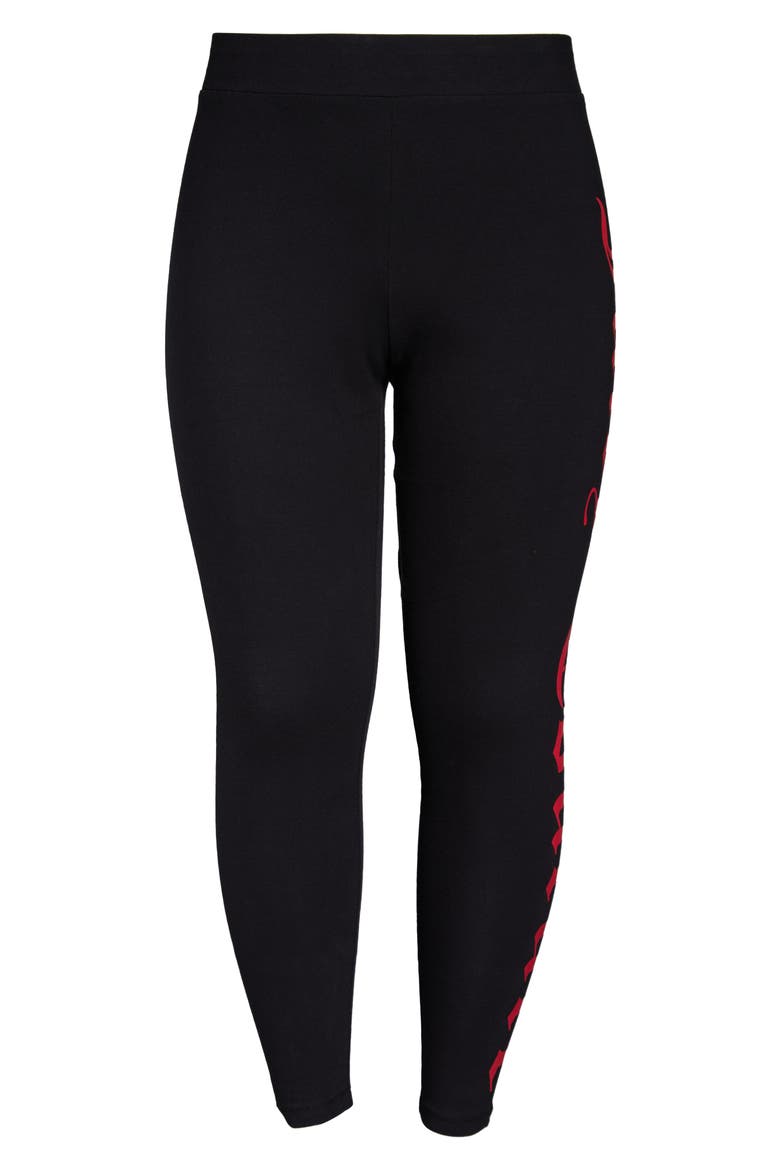Graphic Leggings, Alternate, color, BLACK