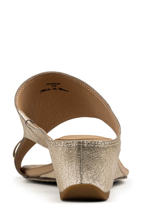 Shop Donald Pliner Vesna Toe Loop Wedge Sandal In Platino