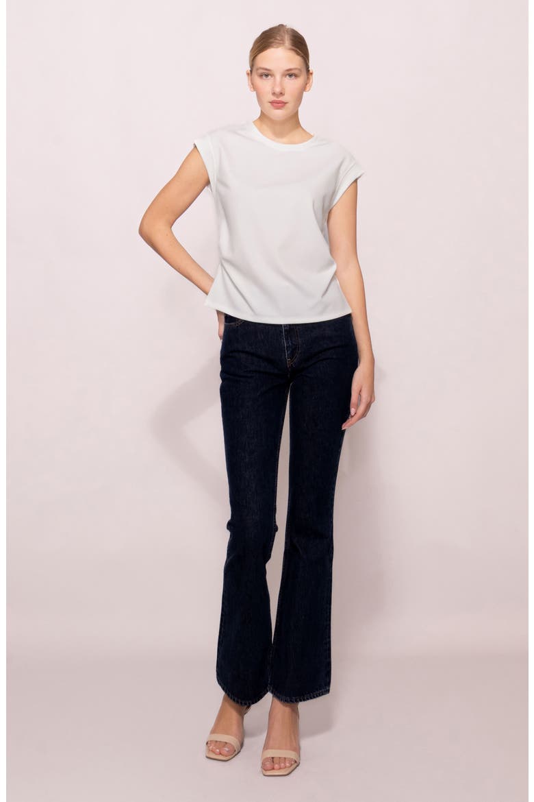 Cinched Techno Top, Alternate, color, WHITE
