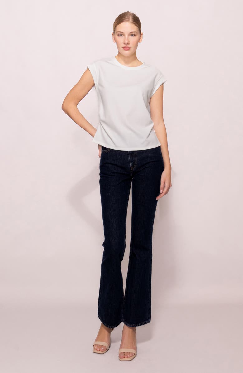 MELLODAY Cinched Techno Top, Alternate, color, White