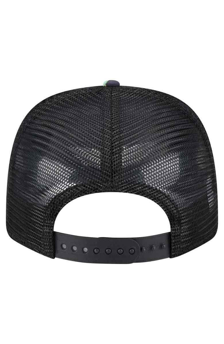 New Era Men's New Era Black Cleveland Guardians Adventure Drinks Pattern 9SEVENTY Stretch-Snap Hat, Alternate, color, 