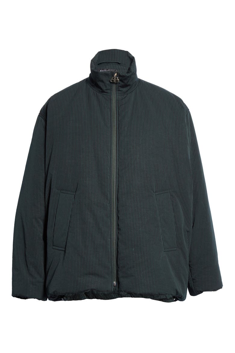 Cotton Cocoon Jacket, Alternate, color, BLACK/ CYPRESS GREEN