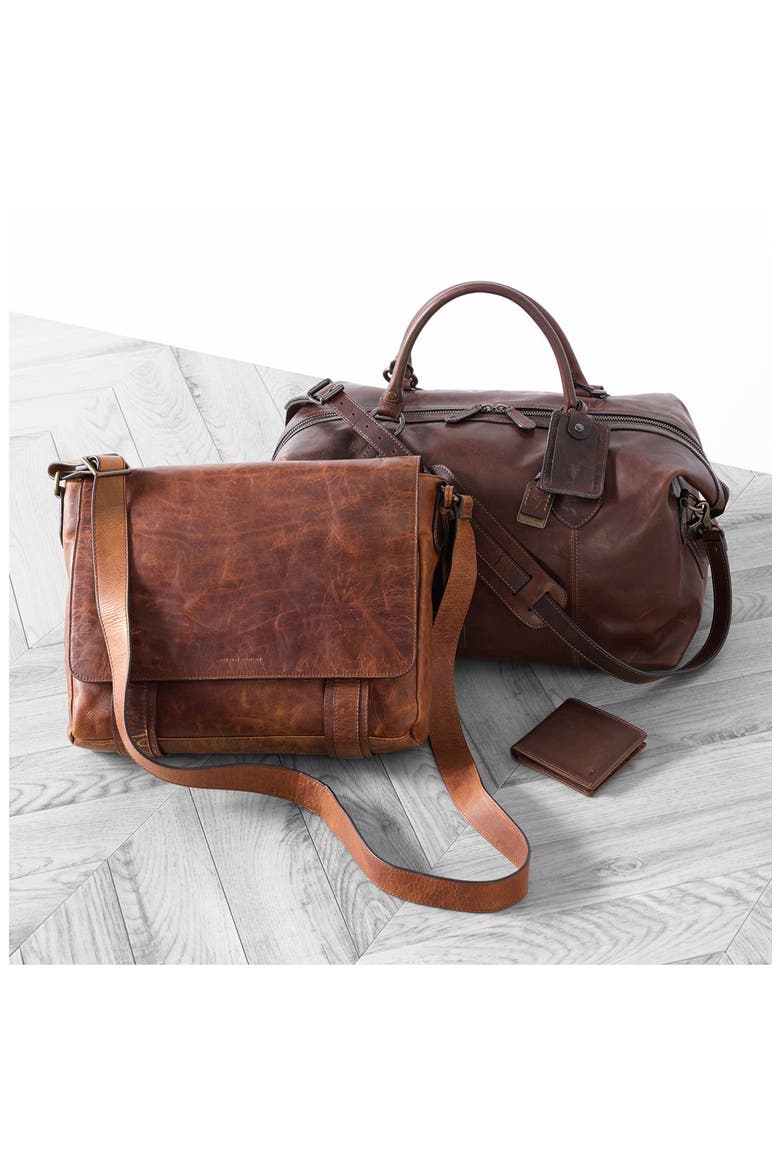 'Logan' Leather Billfold Wallet, Alternate, color, COGNAC