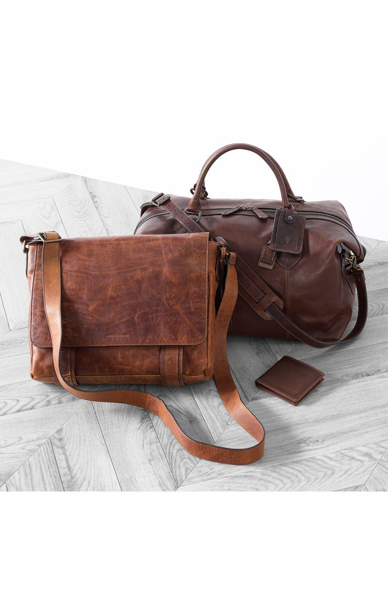 Frye 'Logan' Leather Billfold Wallet, Alternate, color, Slate