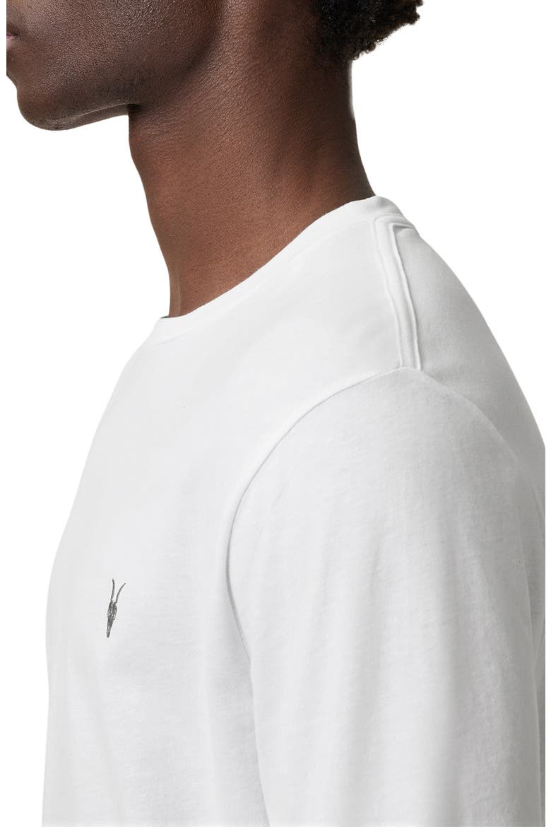 Brace Long Sleeve Cotton T-Shirt, Alternate, color, OPTIC WHITE