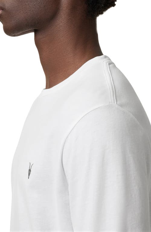 Allsaints Brace Long Sleeve Cotton T-shirt In Optic White