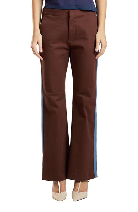 Cotton Cropped Flared Pants