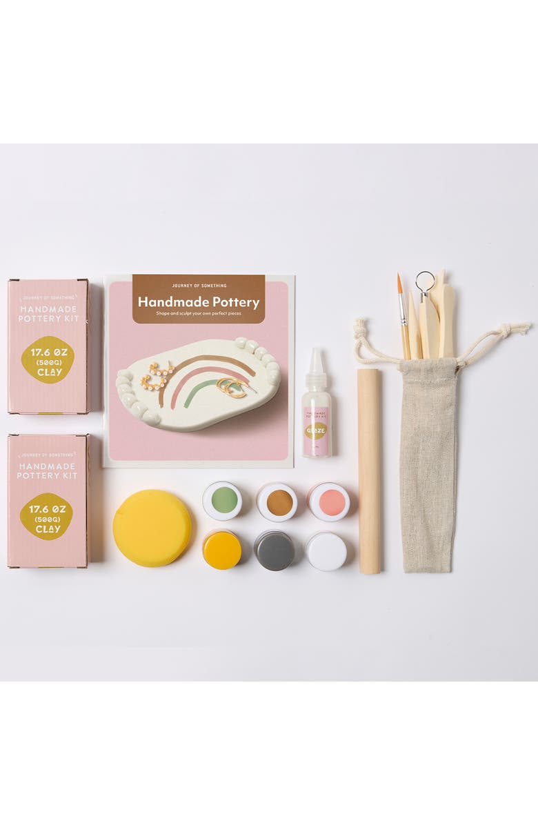 Journey of Something Handmade Pottery Kit, DIY Adult Clay Craft Kit, Alternate, color, 