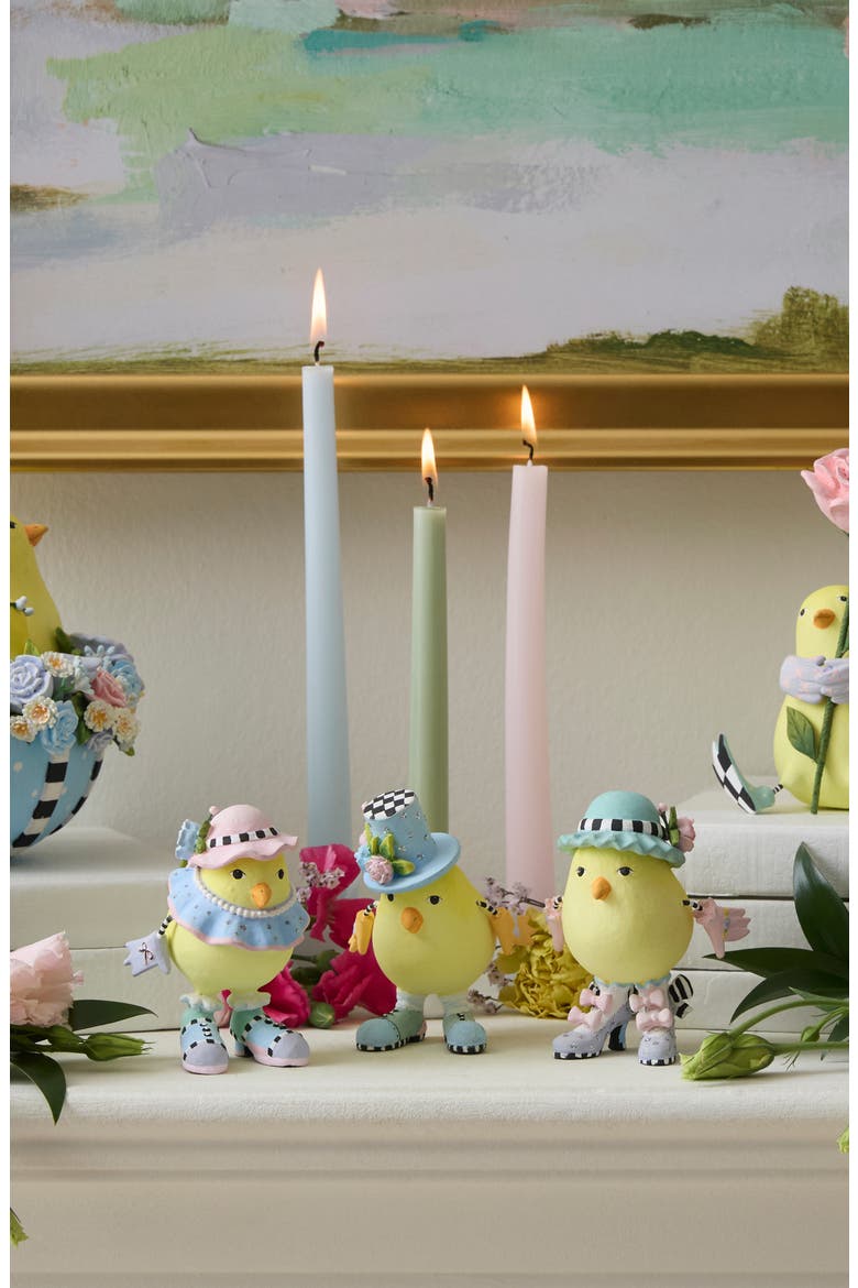 Patience Brewster Set of 3 Chick Figurines, Alternate, color, YELLOW