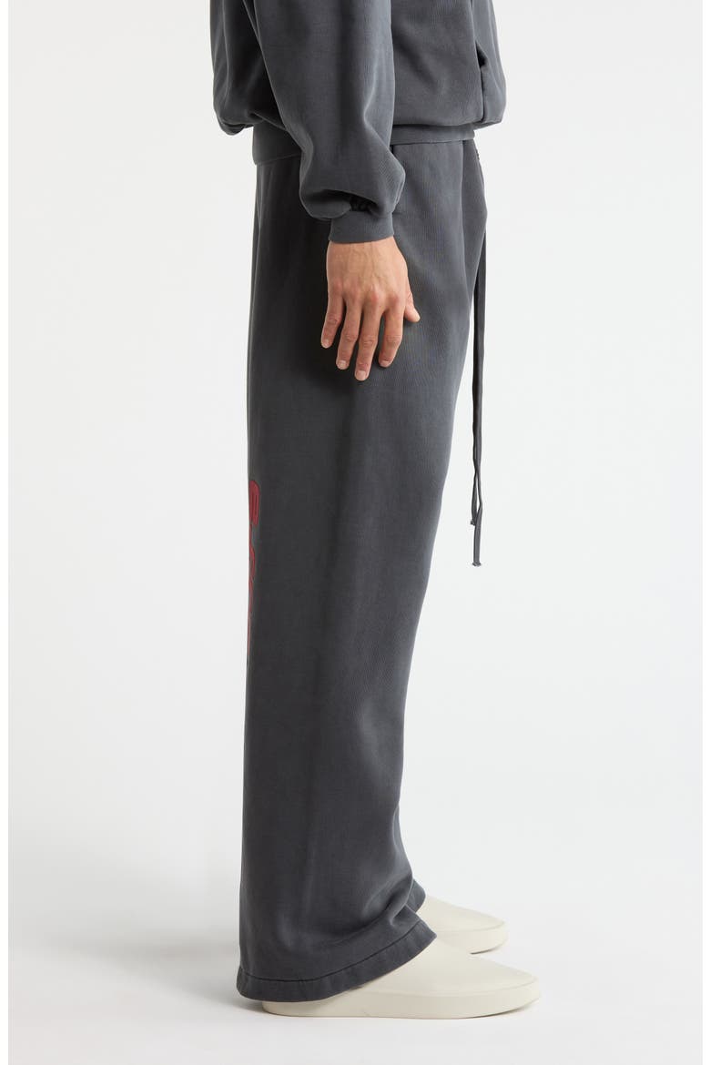 Flare Cotton Sweatpants, Alternate, color, IRON GREY