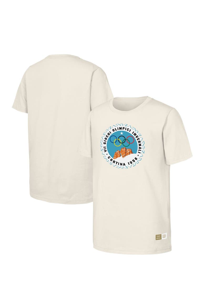Men's  Natural 1956 Cortina Games Olympic Heritage T-Shirt, Alternate, color, Natural