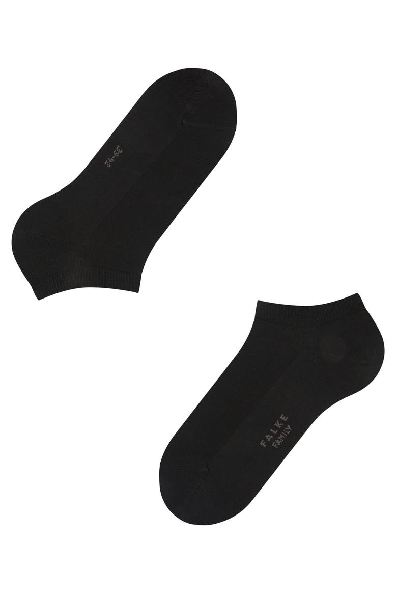 Family Sustainable Cotton Sneaker Socks, Alternate, color, Black