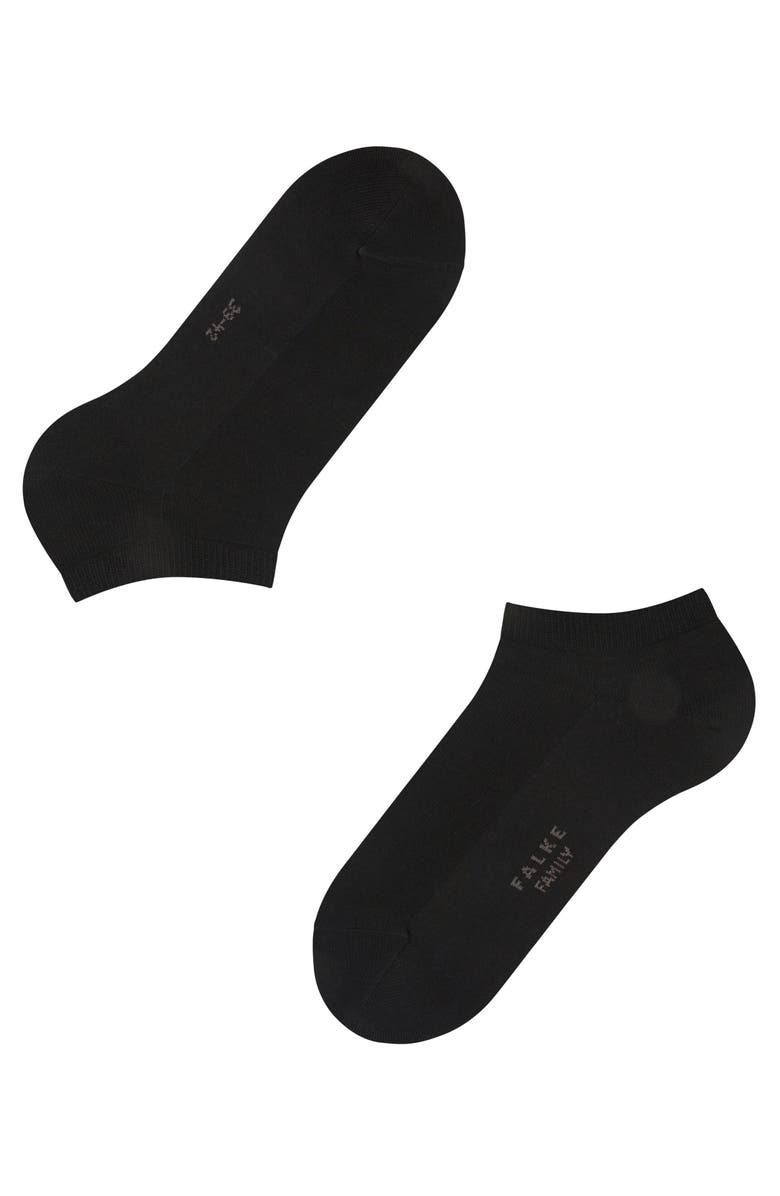 Falke Family Sustainable Cotton Sneaker Socks, Alternate, color, Black
