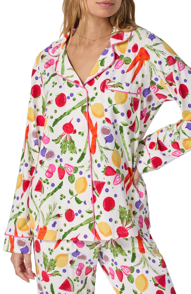 BedHead Pajamas Stretch Cotton Jersey Pajamas, Alternate, color, Organic Garden