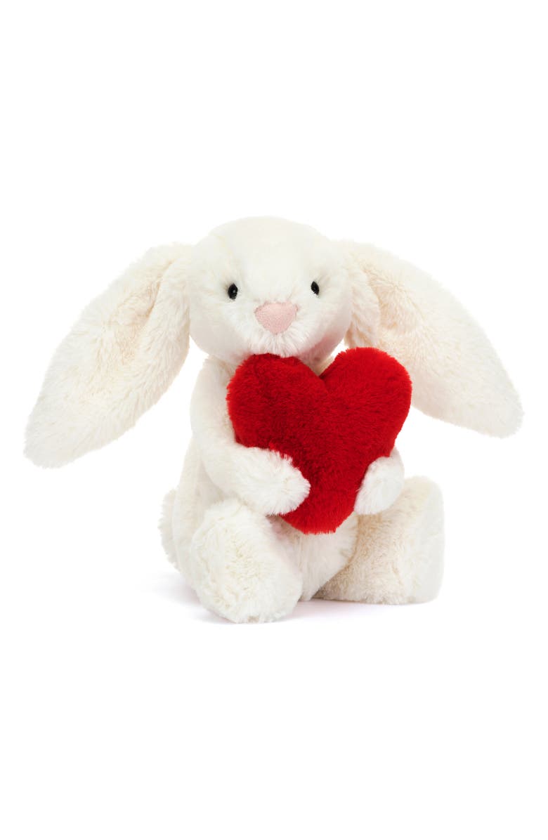 Jellycat Bashful Love Heart Bunny Stuffed Animal, Main, color, 