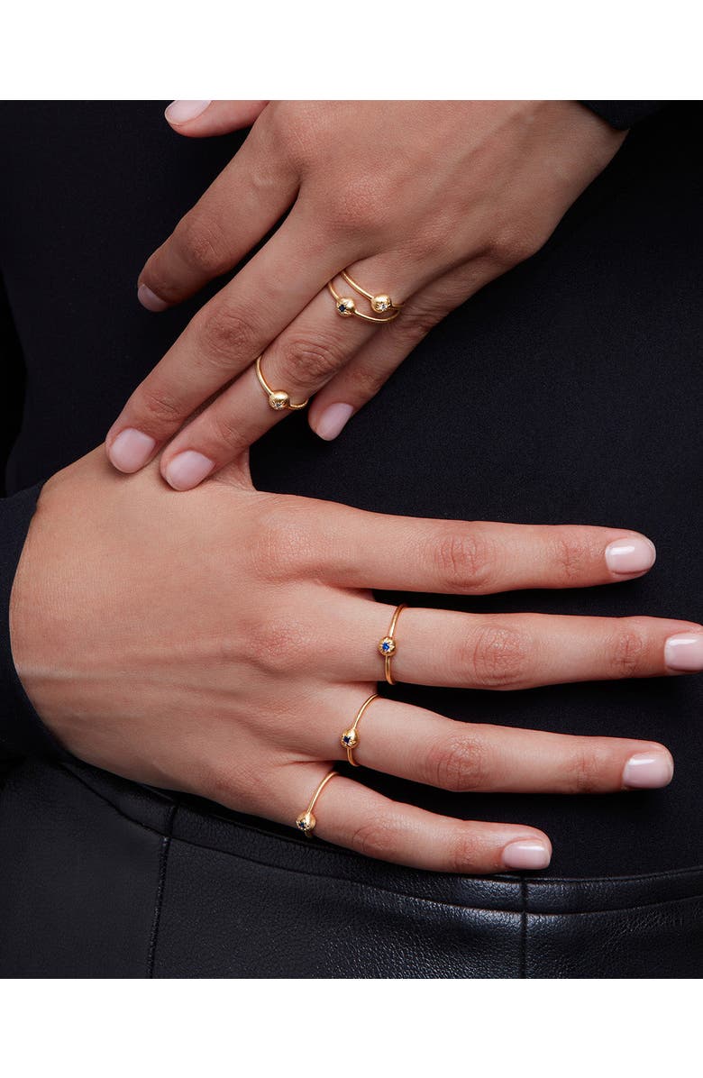 Eloise Jewelry Moon Ring with Gemstone, Alternate, color, Diamond