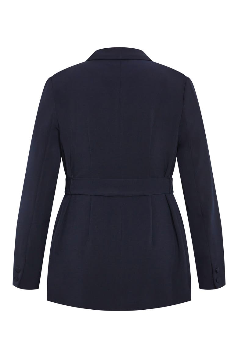 Soraya Belted Jacket, Alternate, color, NAVY