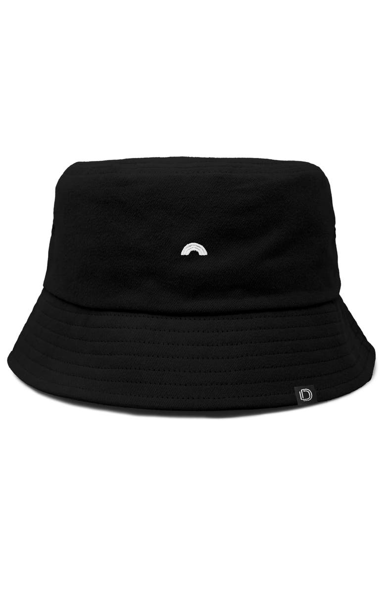 Dalix Womens Lil Rainbow Cotton Bucket Hat, Main, color, Black