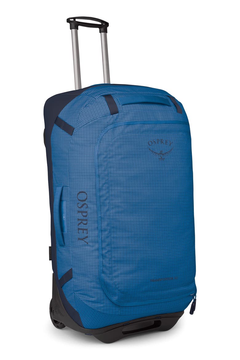 Transporter 90-Liter Duffle Wheeled Luggage, Alternate, color, BLUE FLAME/NOCTURNAL BLUE