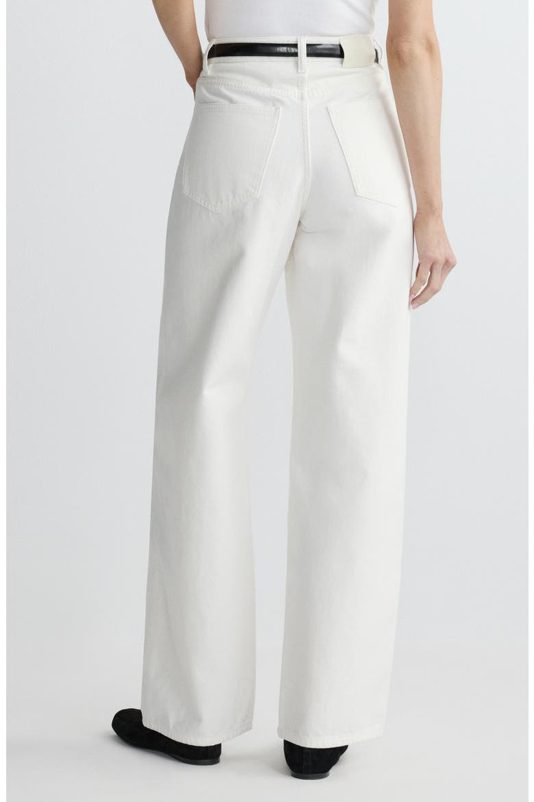 Kaylen High Waist Soft Curve Barrel Jeans, Alternate, color, WHITE