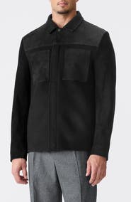 Mackage Wylder Mixed Media Shirt Jacket