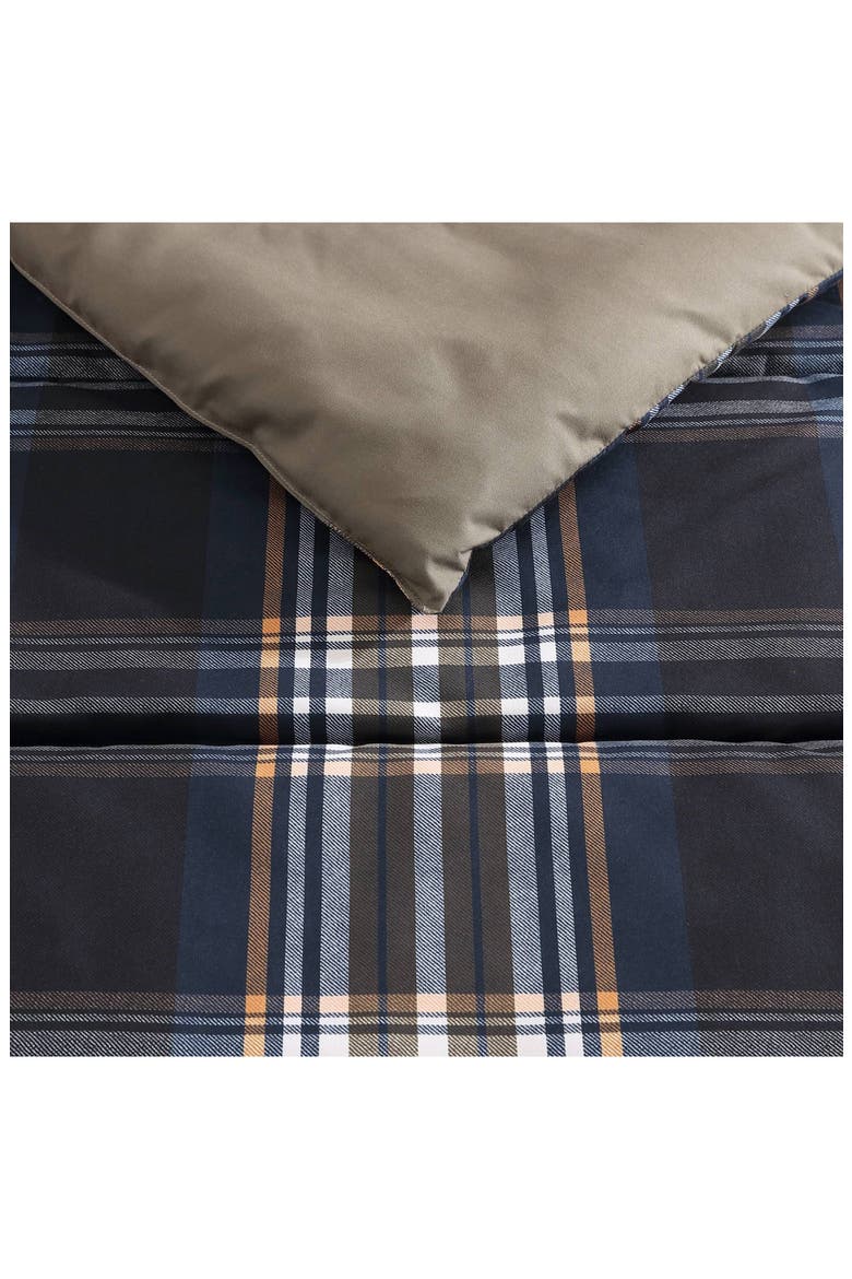 City Flats Plaid Cotton Comforter & Sham Set, Alternate, color, DARK BLUE