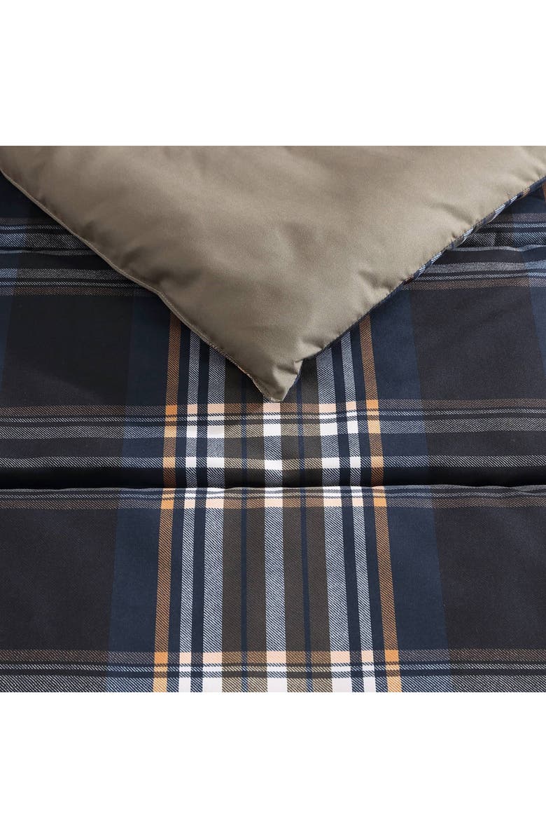 Wrangler City Flats Plaid Cotton Comforter & Sham Set, Alternate, color, Dark Blue