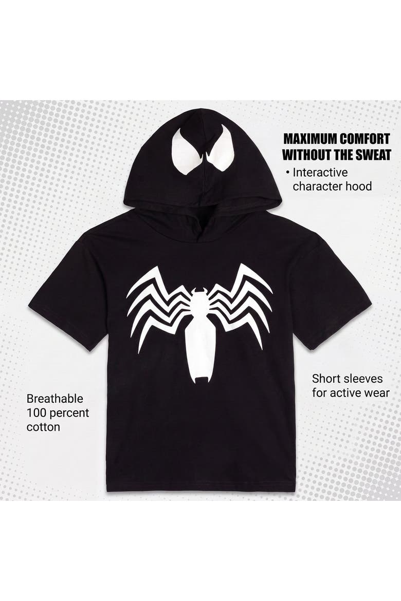 Spider-Man Hooded T-Shirt, Alternate, color, Black Venom