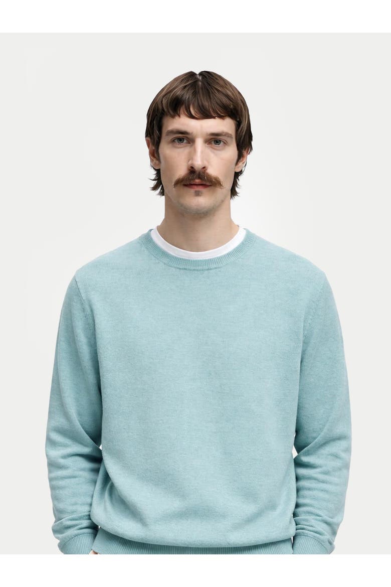 Essential Crewneck Cashmere Sweater, Alternate, color, blue haze