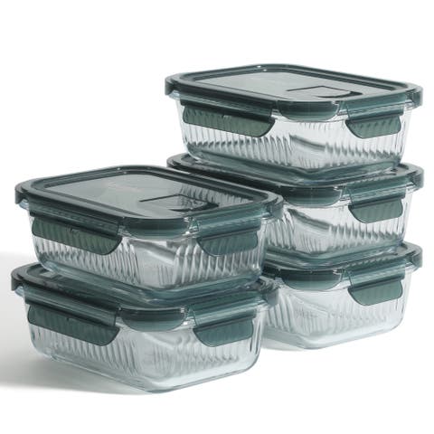 Shadowbrook 10-Piece Borosilicate Glass Airtight Food Storage Container Set