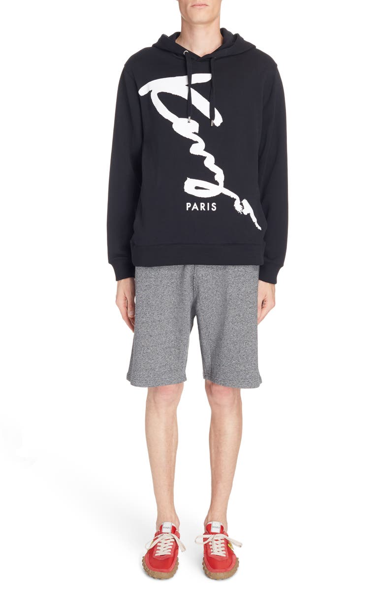 KENZO Cursive Logo Graphic Hoodie, Main, color, 