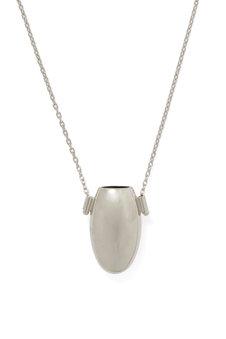 Ikon Pendant Necklace, Main, color, SILVER