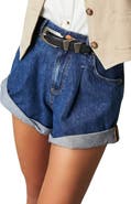 Free People Danni Roll Cuff Denim Shorts